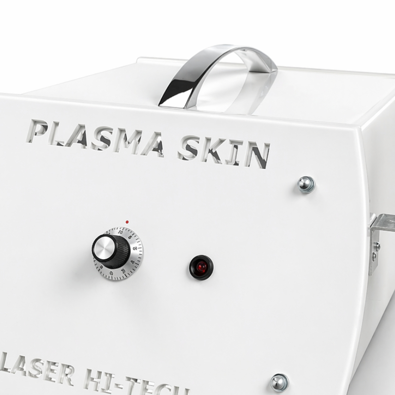 Urządzenie do zabiegu Plasma Skin Laser Hi-Tech z chromowanym uchwytem i panelem sterowania
