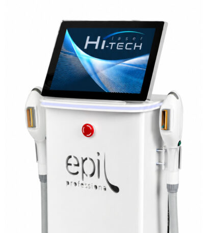 Profesjonalny laserowy system do depilacji Epil z ekranem dotykowym Hi-Tech i urządzeniami applicatorów
